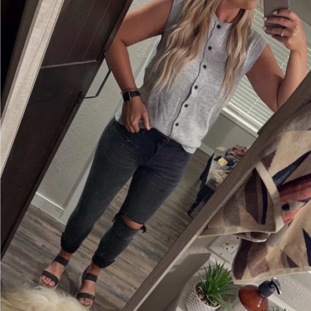 Knit Button Down Top - image 1